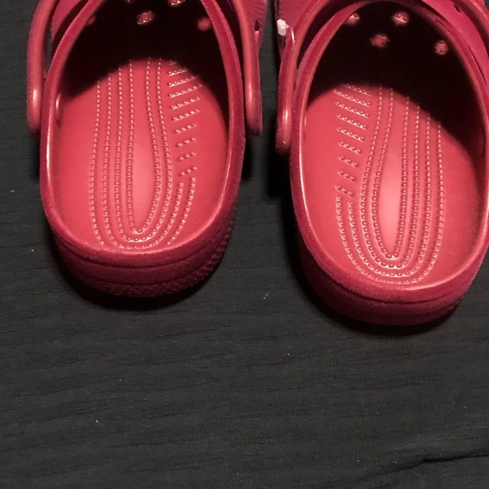 Crocs Classic 211877-6XH Clog Kids, Size 1, Red Velvet, Slip On Shoes CEB1212